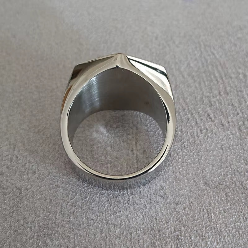 All Seeing Eye Ring Men'S 316L Stainless Steel AG Masonic Rings Heavy Metal Freemason Biker Jewelry Dropshipping Store