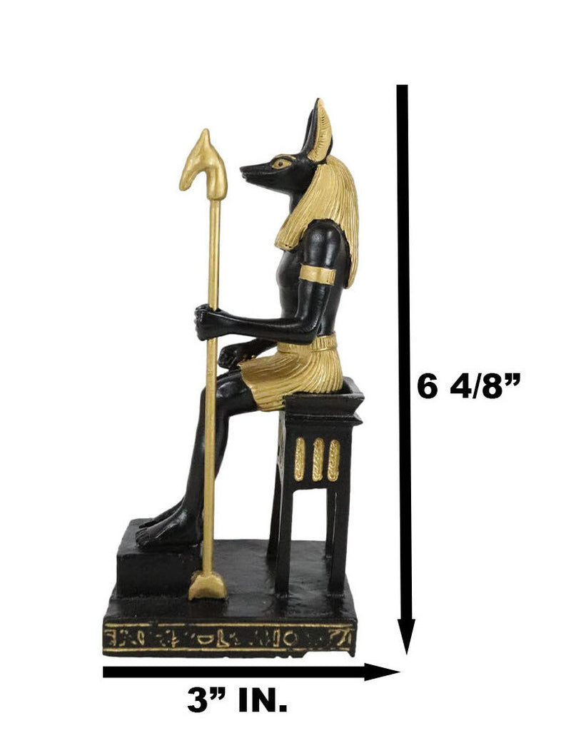 Ancient Egyptian Mythology Religion Anubis Dog Sitting Statue Home Decor Figure