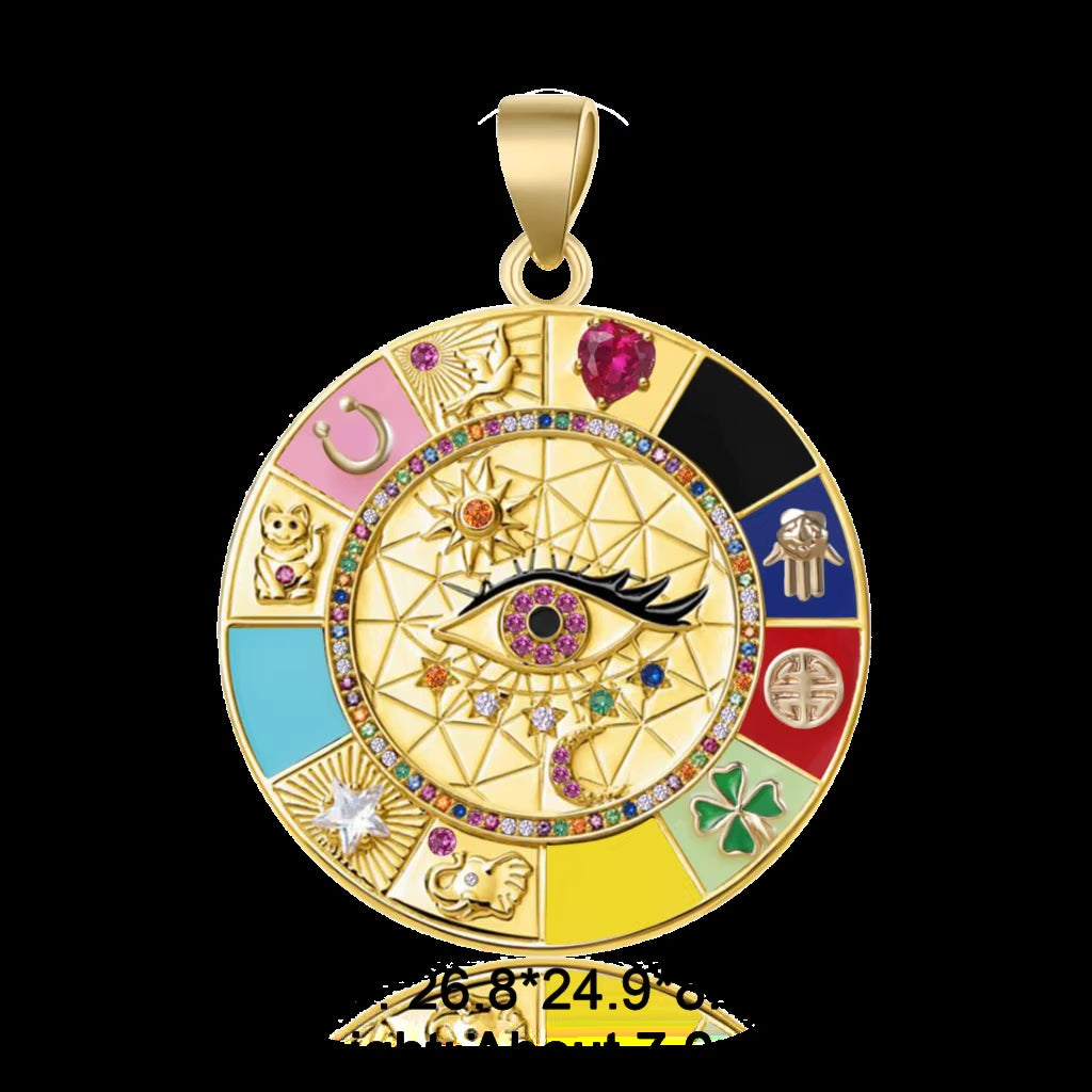 Handicraft Custume Accessories Greek Gods Evil Eye Crescent Moon Star Enamel Charms for DIY Pendant Collar Jewelry Making