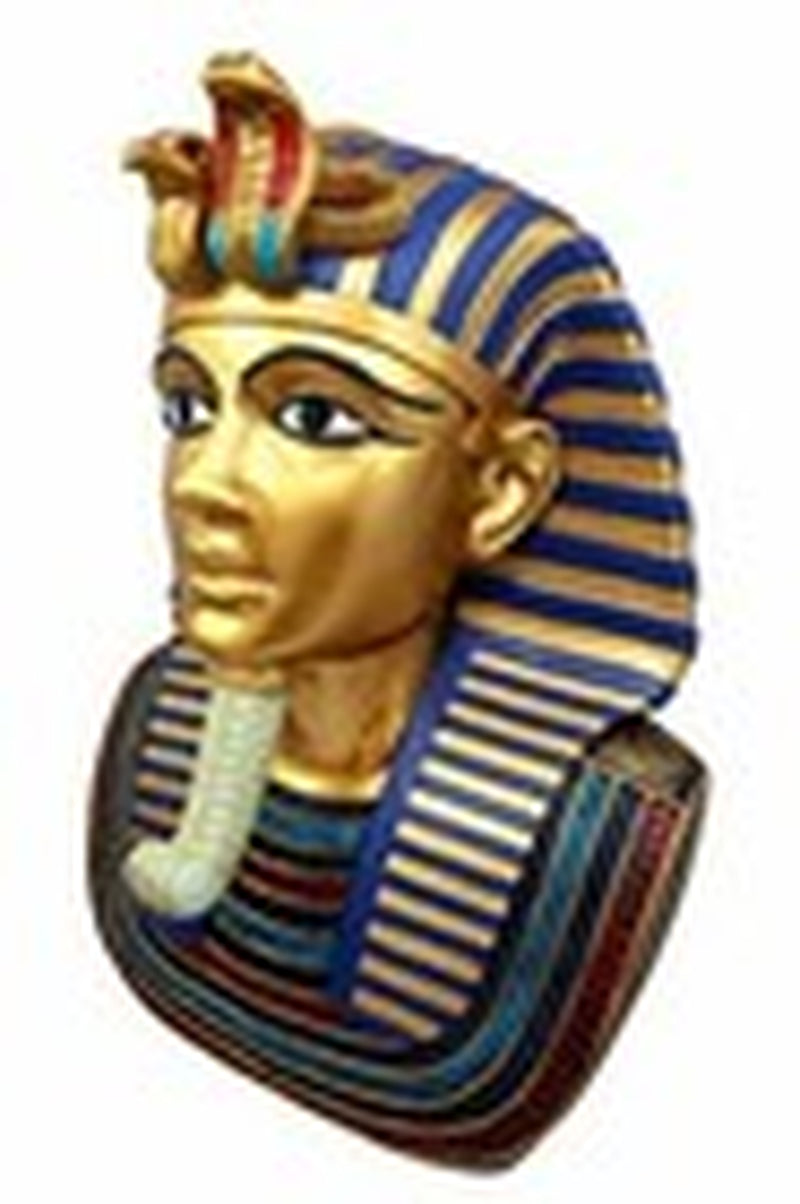 Ebros Large Cobra and Nemes Mask of Pharaoh Egyptian King Tut Bust Figurine 11"H