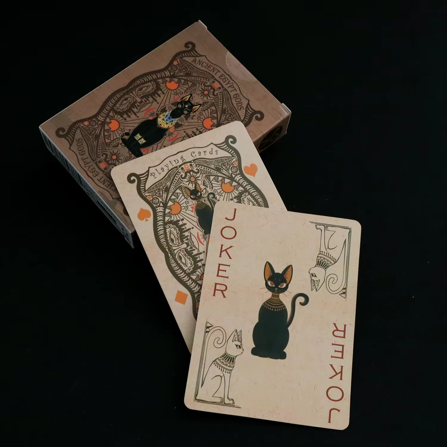 Ancient Egypt Gods Cat Playing Cards Vintage Stype Bridge Card Deck 60X90Mm Poker Board Game Cartes