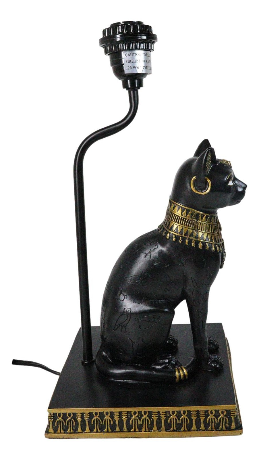Ebros Egyptian Goddess of Home Bastet Cat Table Lamp Sculpture with Shade