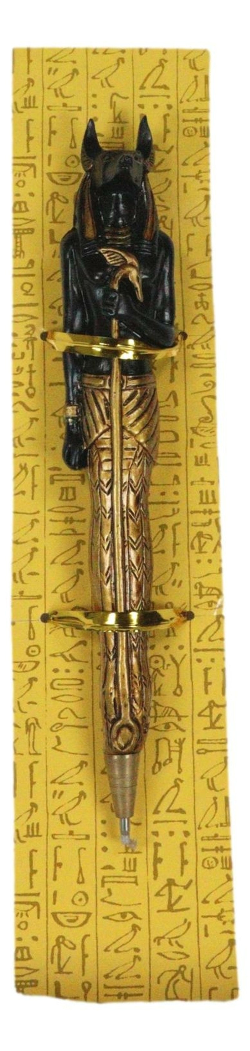 Egyptian Anpu Temple of Anubis Hieroglyphic Ballpoint Pen Set of 6 Gods of Egypt