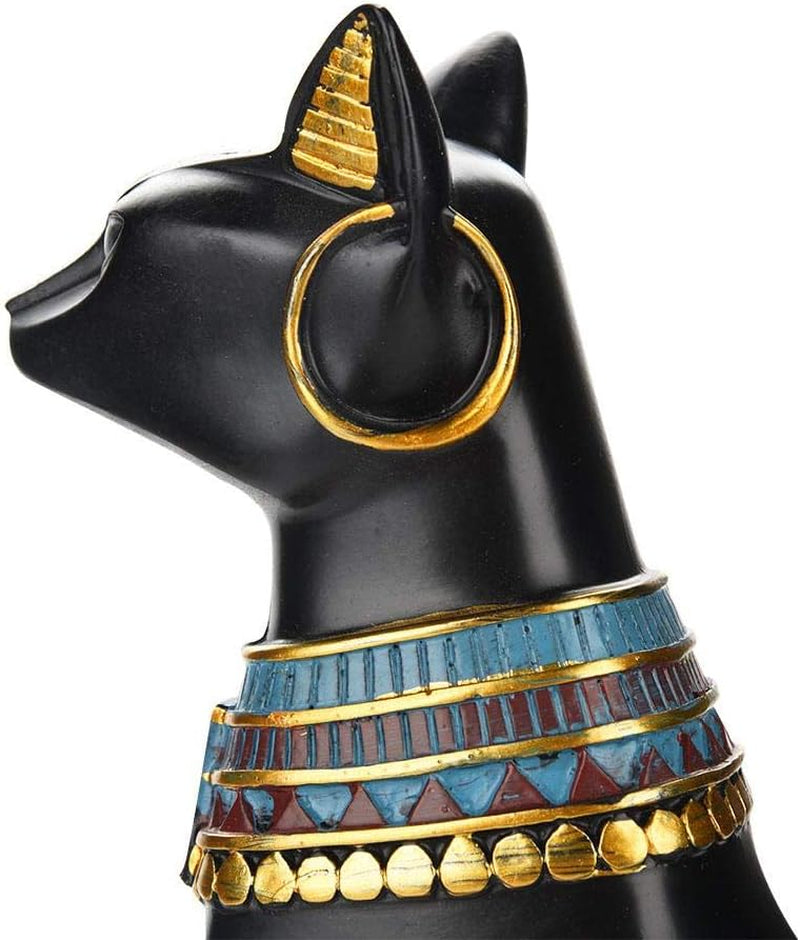 Cat Statue, Egyptian Cat Resin Statue Figurine Household Room Ornament Crafts Gifts Home Decoration(M)