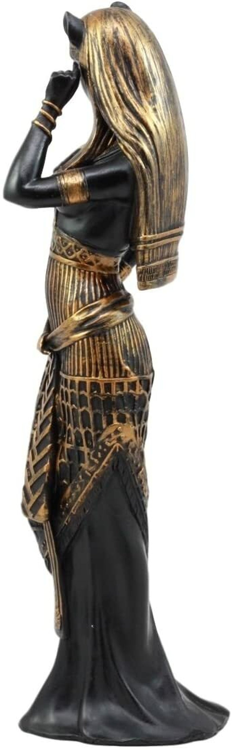 Ancient Egyptian Mythology Bastet Statue Feline Cat Goddess 10"H Collectible