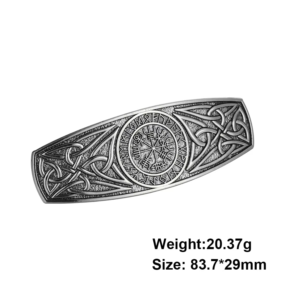 Retro Vikings Celtics Knot Hairpin Women Silver Color Metal Irish Hindu Symbol Hair Decor Barrette Long Hair Design Female Jewel