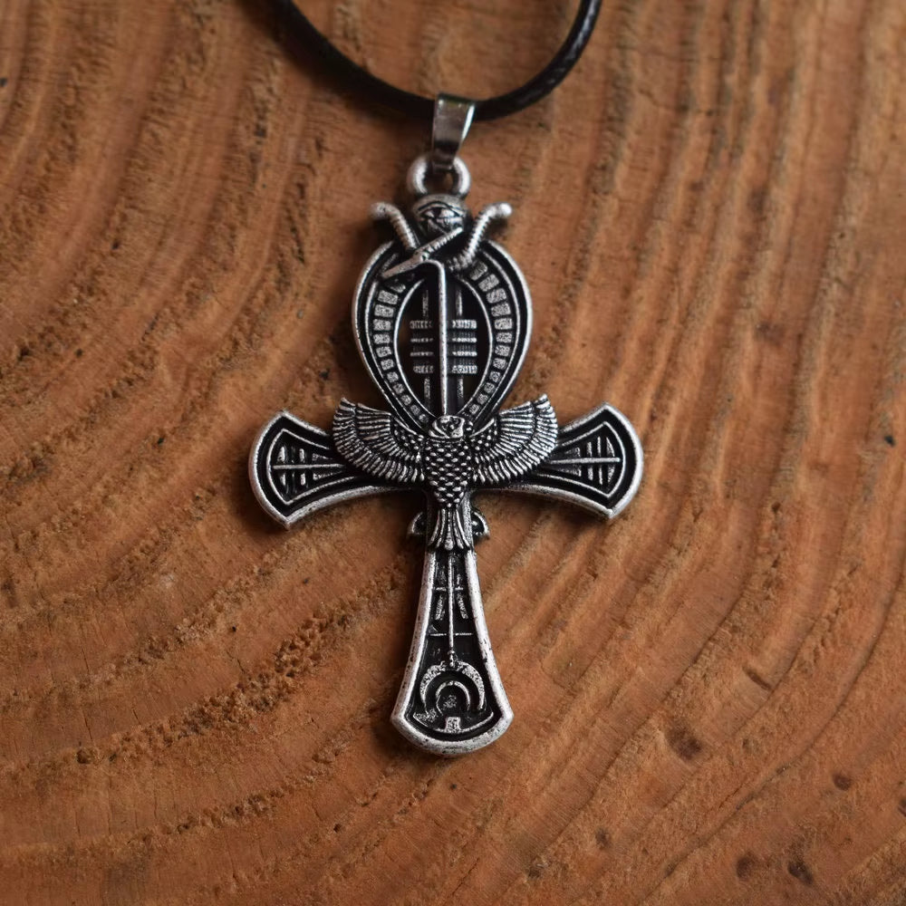 1PCS Ankh Egyptian Cross Necklace Vintage Egypt Style Men Jewelry Friendship
