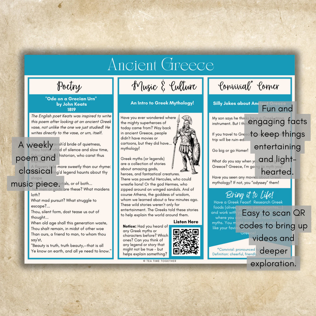 Bundle: Ancient History - Tea Time Together™ - 9 Units - Creation to the Fall of Rome