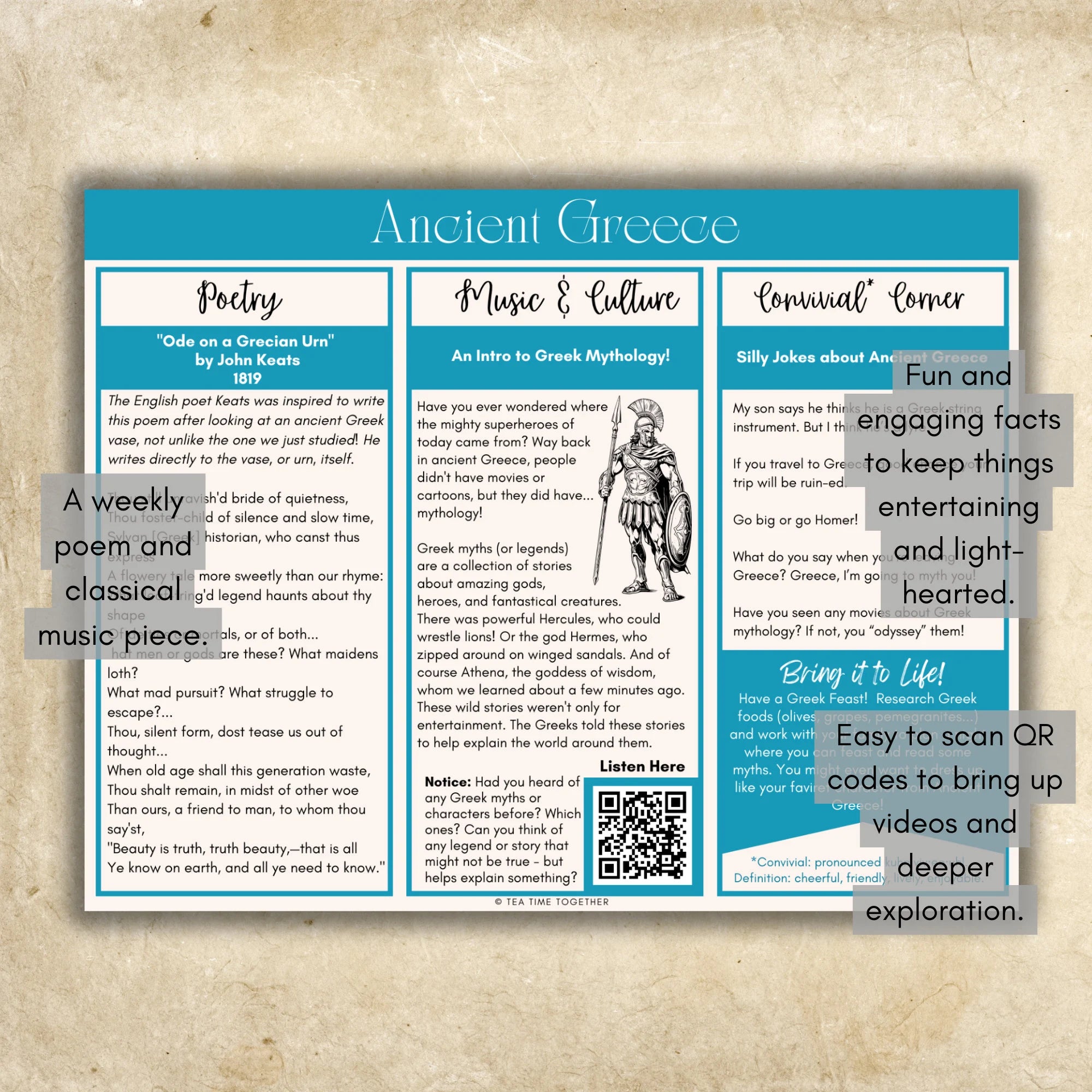 Bundle: Ancient History - Tea Time Together™ - 9 Units - Creation to the Fall of Rome