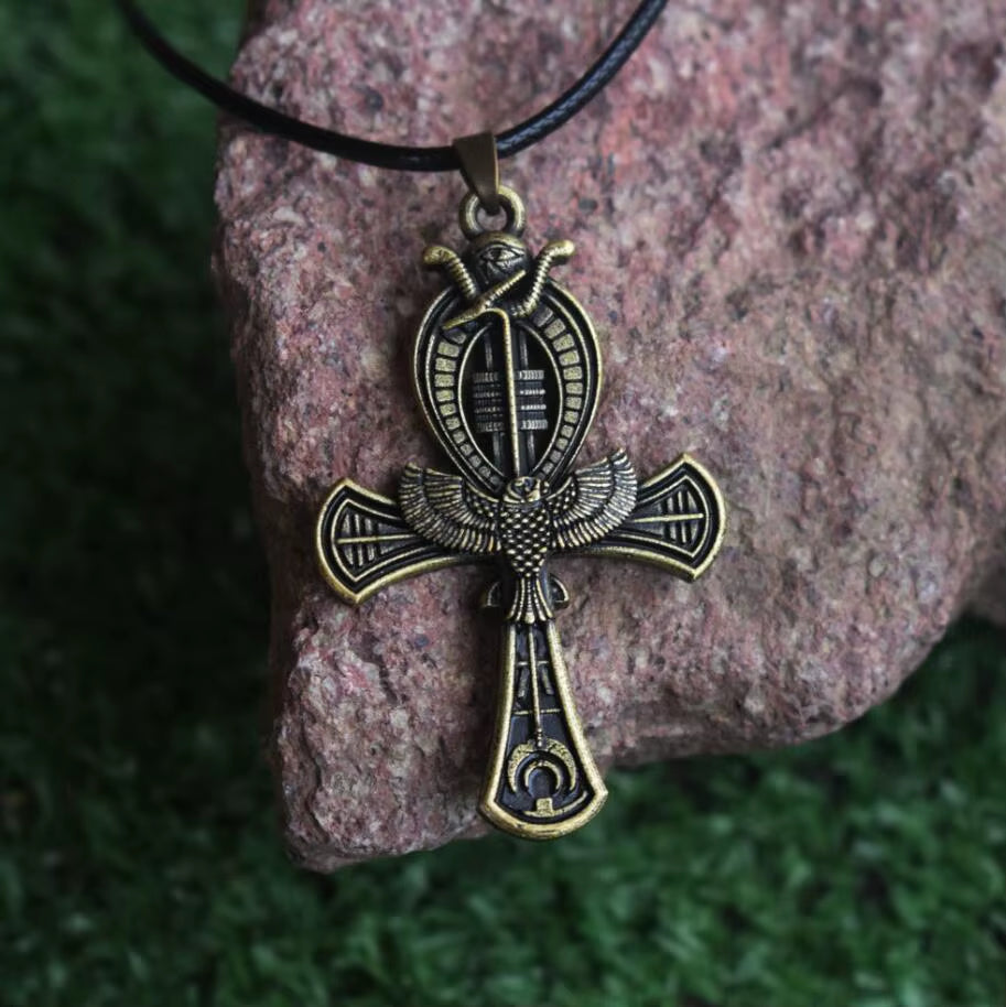 1PCS Ankh Egyptian Cross Necklace Vintage Egypt Style Men Jewelry Friendship
