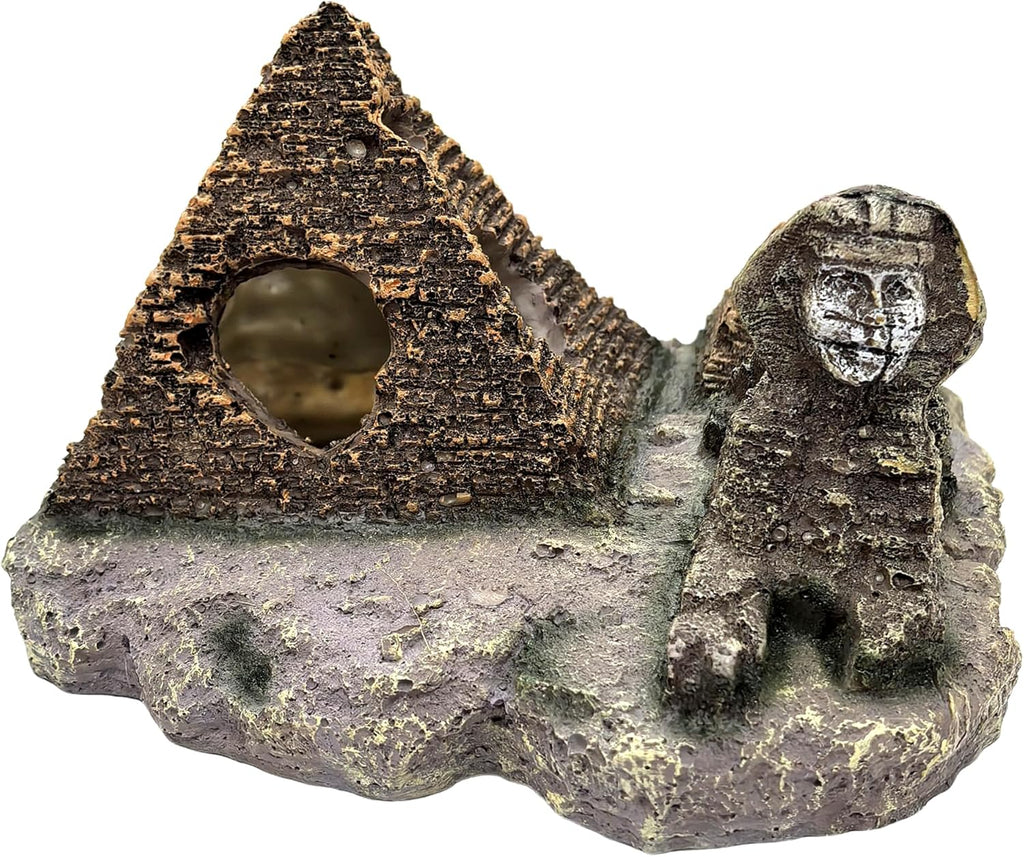 Aquarium Decor Castle Shipwreck Ornament Underwater Landscape(Egyptian Pyramid)