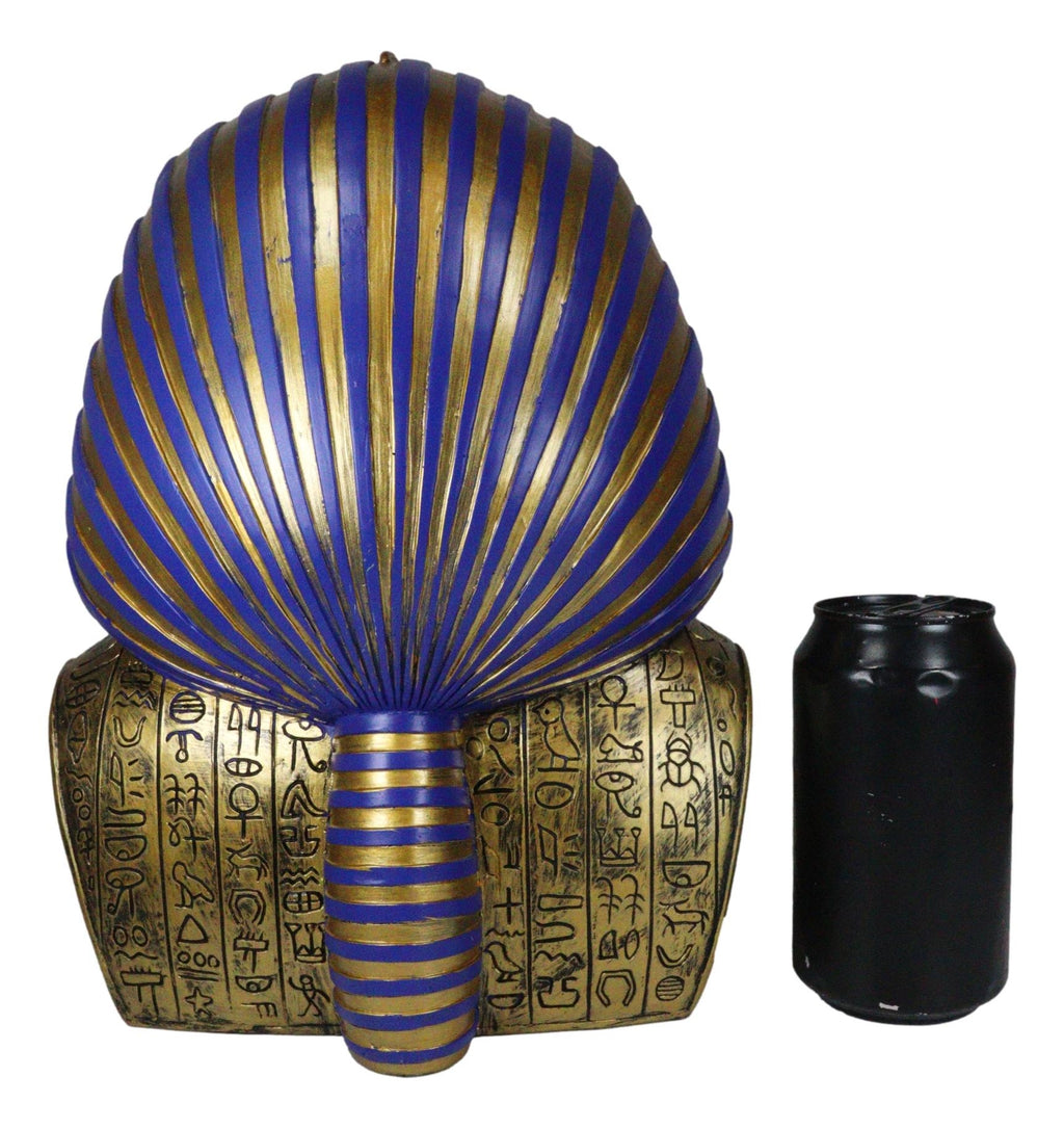 Ebros Large Cobra and Nemes Mask of Pharaoh Egyptian King Tut Bust Figurine 11"H