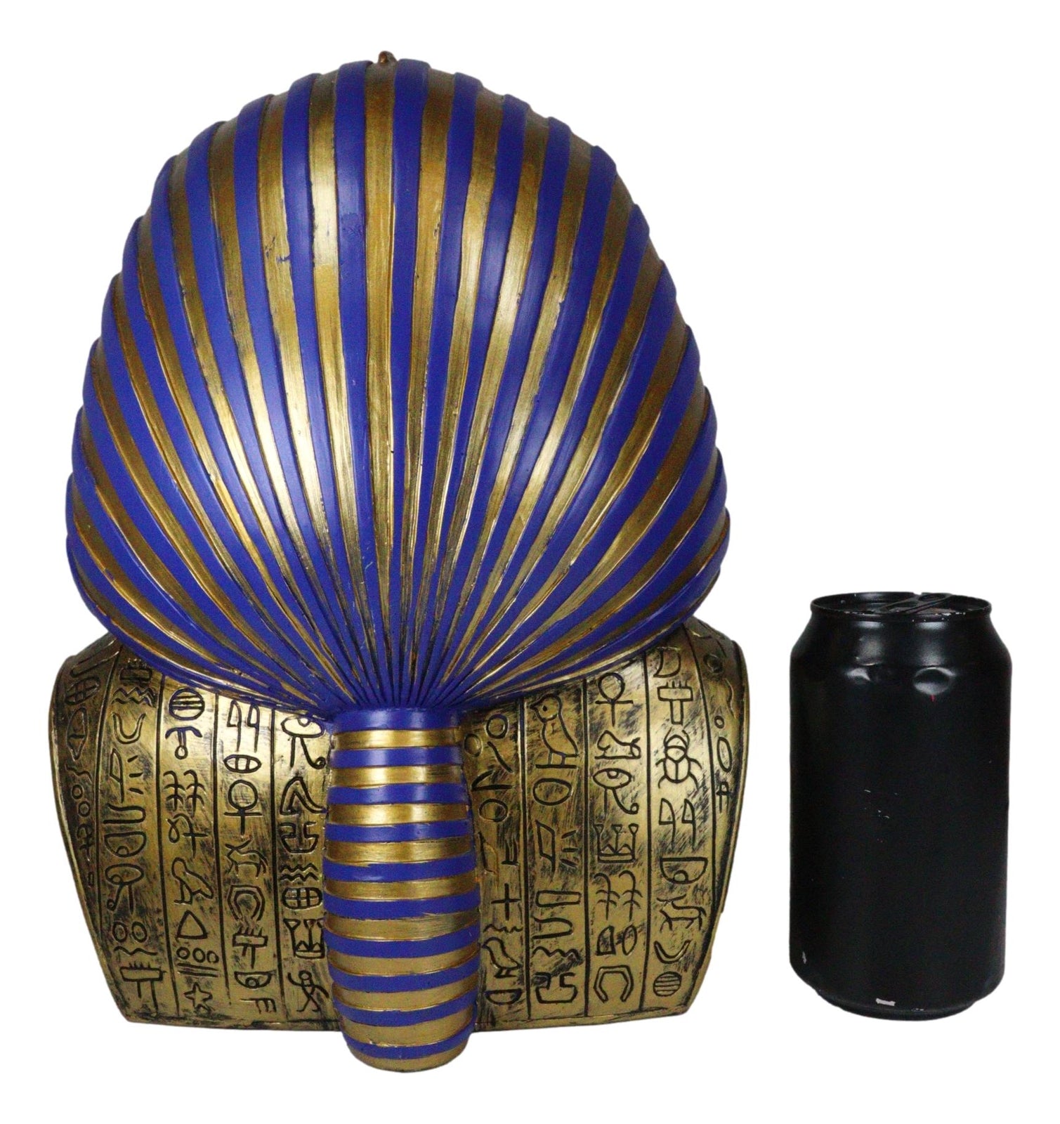 Ebros Large Cobra and Nemes Mask of Pharaoh Egyptian King Tut Bust Figurine 11"H