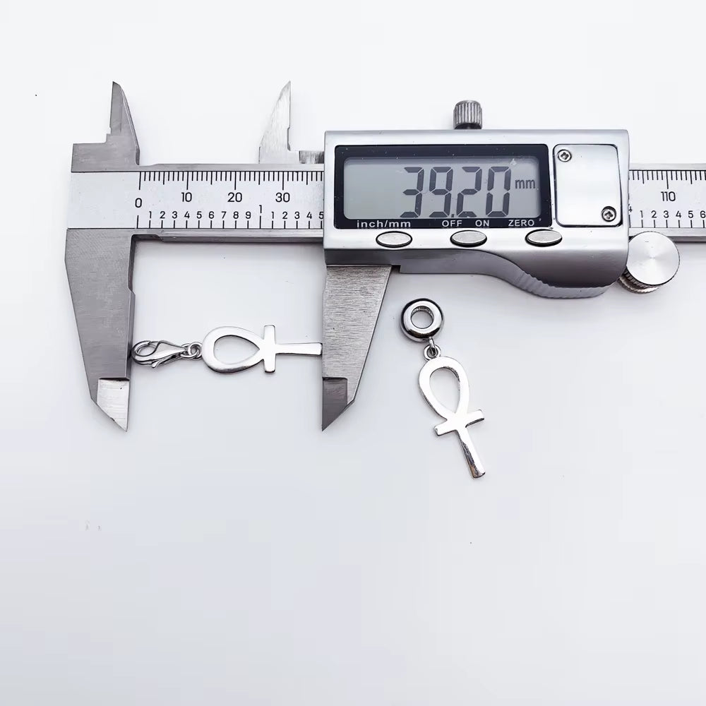 Cross of Life Ankh Charm Egypt Club Jewelry Vintage Gift in 925 Sterling Silver