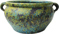 Egyptian Era Designed Earthen Ware Terra-Cotta Vessel/Planter with Looped Handles (Spring Green)