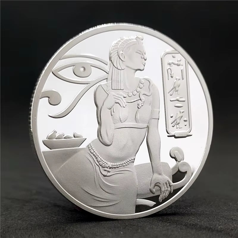 Ancient Egyptian Pharaoh Commemorative Coin Dog Head Anubis Commemorative Silver Coin Business Coin
