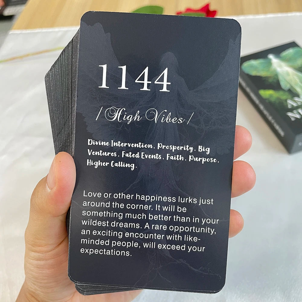 12X7Cm Angle Number Oracle Cards in Box English Version Tarot Deck Divination Prophet