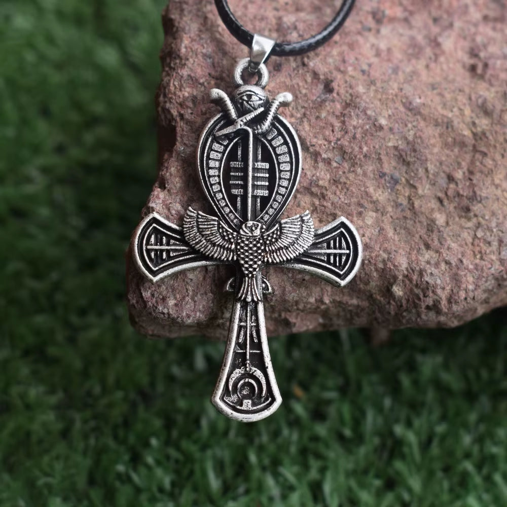 1PCS Ankh Egyptian Cross Necklace Vintage Egypt Style Men Jewelry Friendship