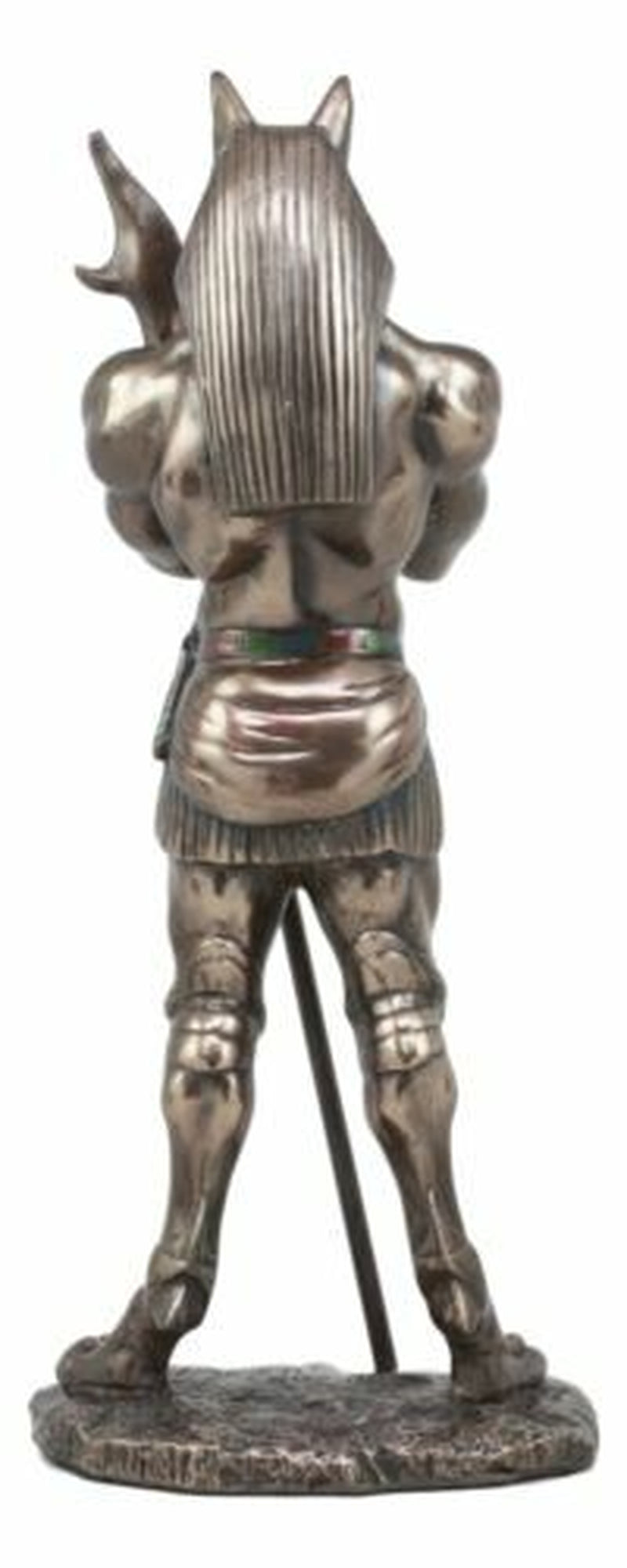 EGYPTIAN BRONZELIKE DARK MIGHTY ANUBIS DEITY STATUE GOD of MUMMIFICATION 11"H