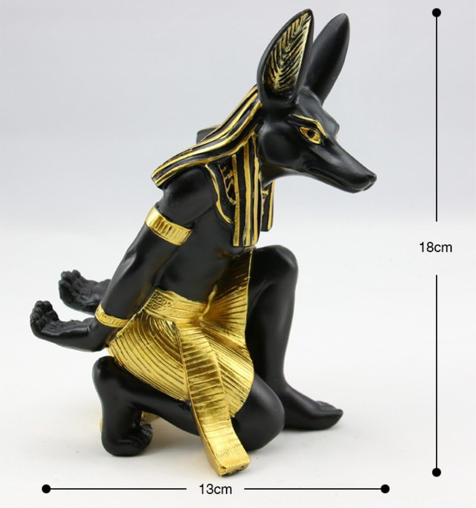 Anubis God Wine Rack Holder Ancient Egyptian Deity Wine Bottle Stand Rack Premium Resin Material Novelty Gift for Kitchen Home Room Decoration (Resin - Anubis)
