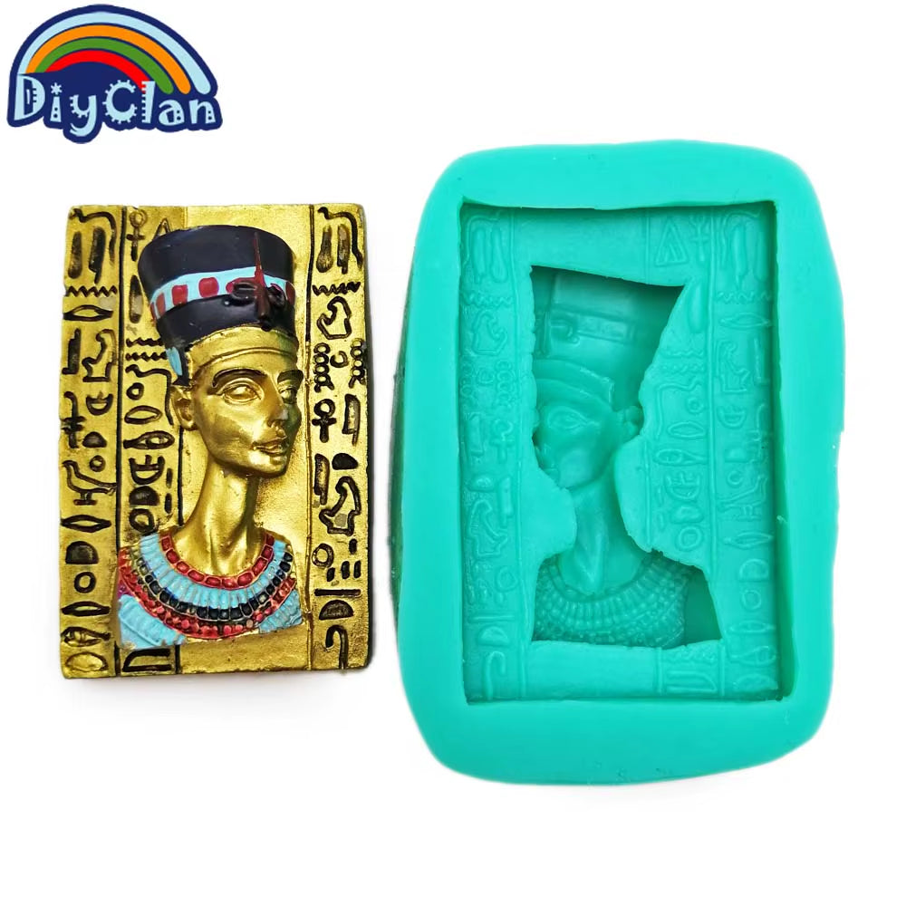 Egyptian Pharaoh Cleopatra Anubis Silicone Molds for Baking Ancient Egypt Fondant Chocolate Cake Decoration Mould Resin Form