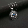 Ancient Egyptian Mythology Eye of Horus Pendant Necklace for Men and Women Punk Blue Eyes Party Hip Hop Amulet Jewelry Gift