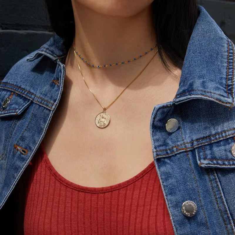 Ancient Mythologic Hecate Necklace for Women Men Greek Athena Aphrodite Pendant Medallion Necklaces Vintage Jewelry Best Gift