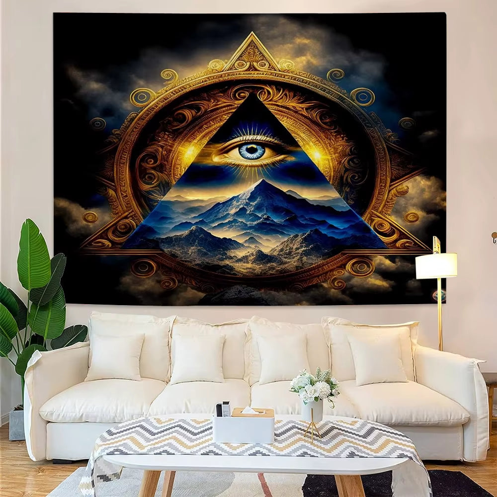 Egyptian Painting Tapestry Nefertalis Tomb Thebes Wall Hanging Gods of Ancient Egypt Mural for Bedroom Living Room Dorm Decor