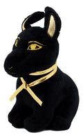 Ebros Small Black & Gold Egyptian Anubis Dog Plush Toy Soft Doll God of Afterlife Jackal Collectible 6"H