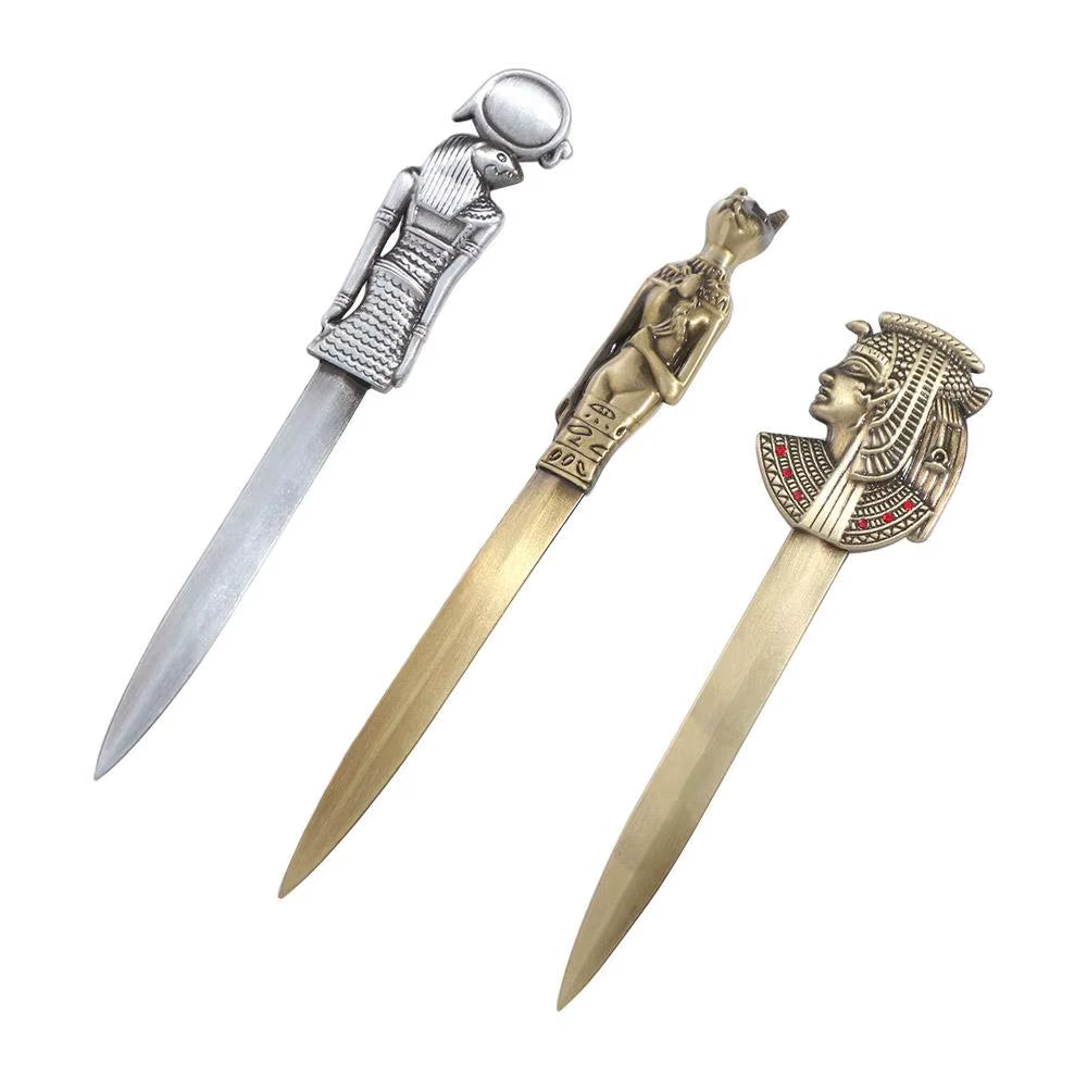 Egyptian Pyramid Pharaoh Envelope Opener DIY Crafts Tool Zinc Alloy Express Opener Letter Opening Tool Ancient
