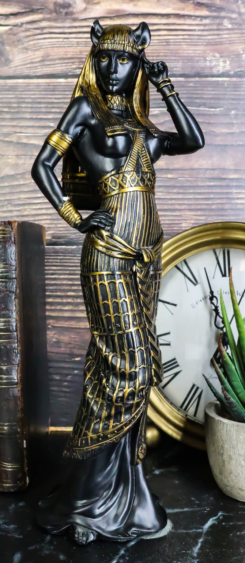 Ancient Egyptian Mythology Bastet Statue Feline Cat Goddess 10"H Collectible