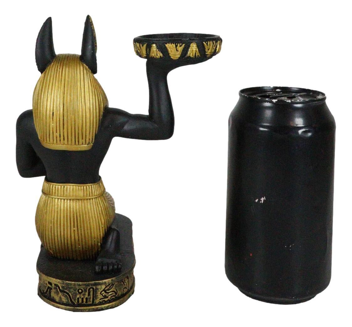 Egyptian God of the Afterlife Mummification Anubis Tea Light Candle Holder Decor