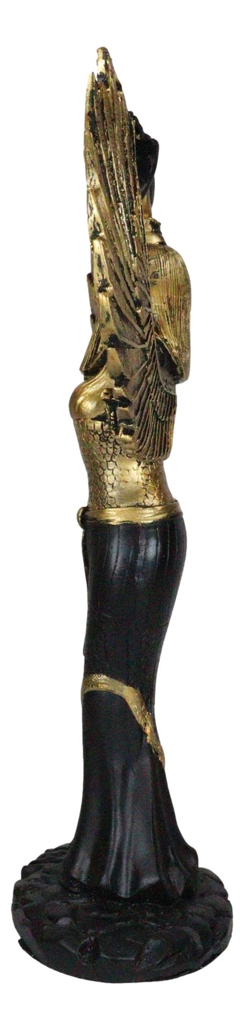 Egyptian Theme Isis with Open Wings Goddess of Magic and Nature Statue Sculpture