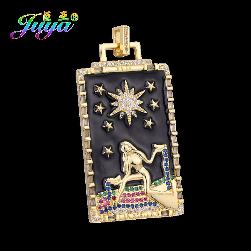 Handicraft Custume Accessories Greek Gods Evil Eye Crescent Moon Star Enamel Charms for DIY Pendant Collar Jewelry Making