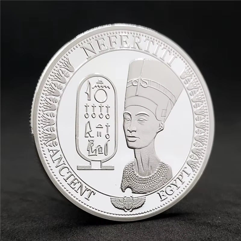 Ancient Egyptian Pharaoh Commemorative Coin Dog Head Anubis Commemorative Silver Coin Business Coin
