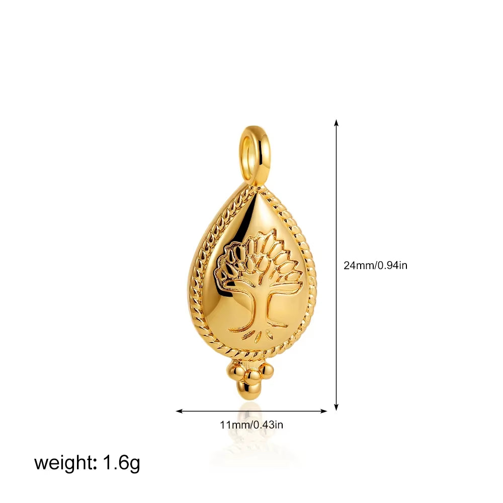Exquisite Waterproof Moon Star Sun Evil Eyes Pendant for Women Charms Gold Color DIY Accessories Stainless Steel Jewelry