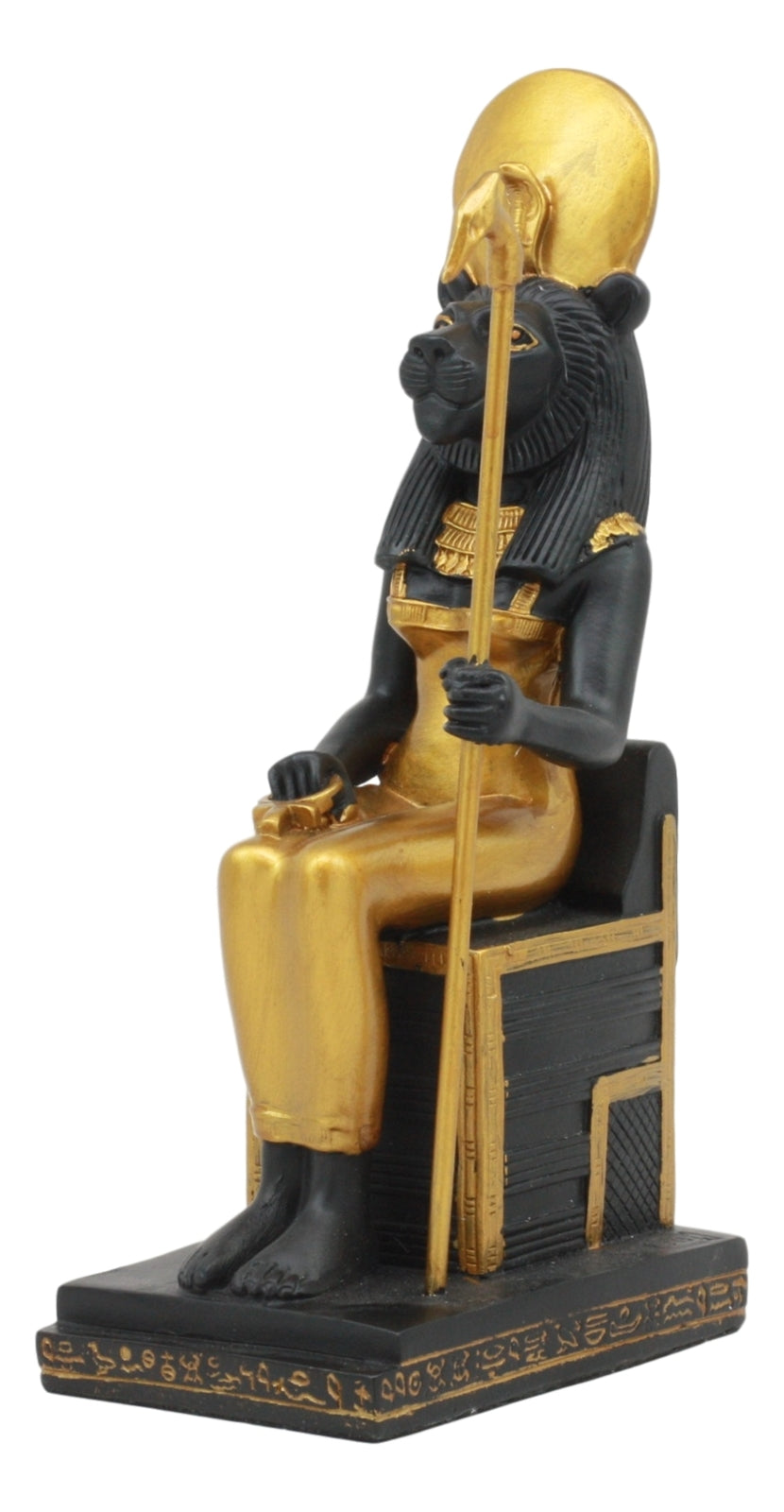 Ancient Egyptian Religion Decor Sekhmet Sitting on Throne God Statue Collectible