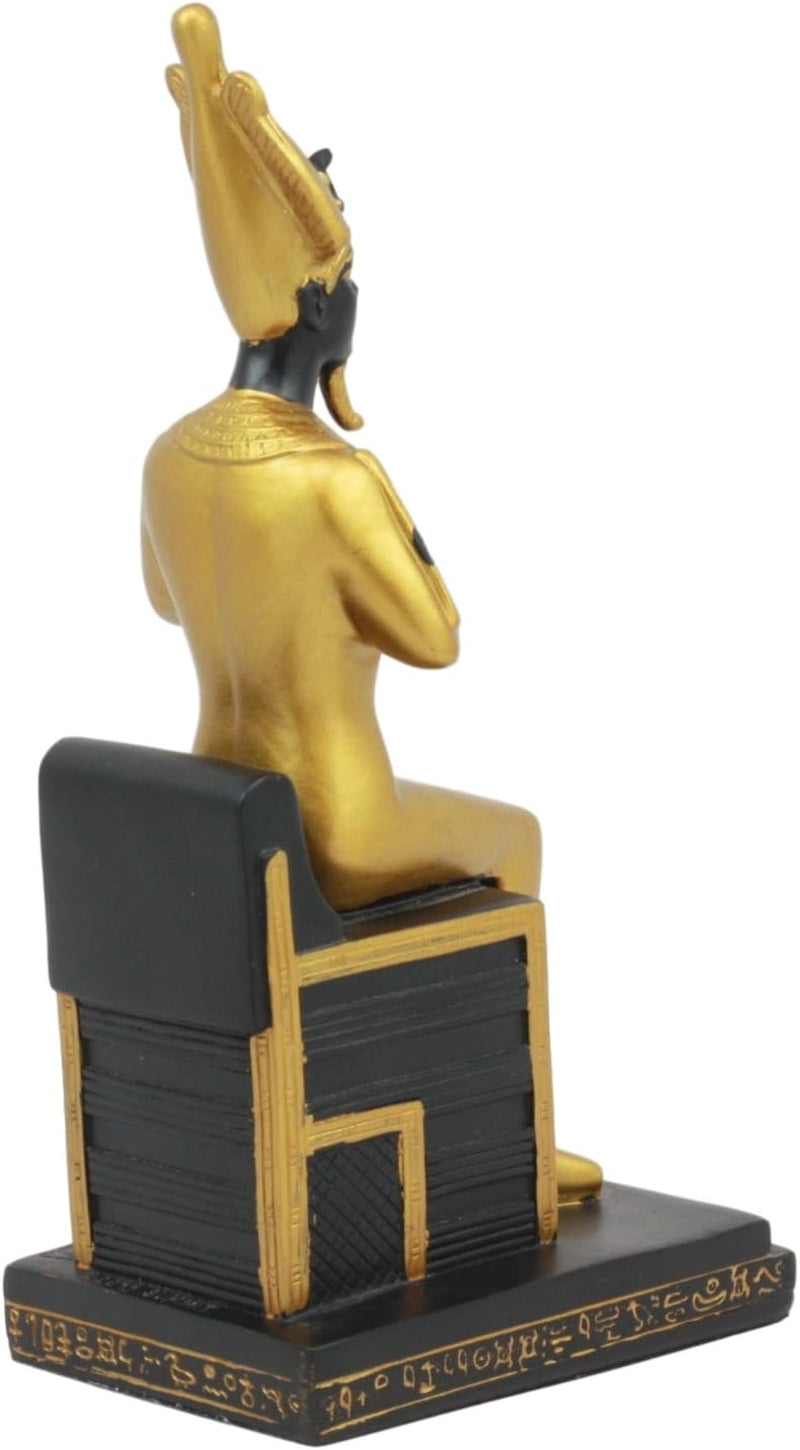 Ebros Classical Egyptian Gods and Goddesses Seated on Throne Statue Gods of Egypt Ruler of Mankind Decorative Figurine (Osiris God of the Afterlife)