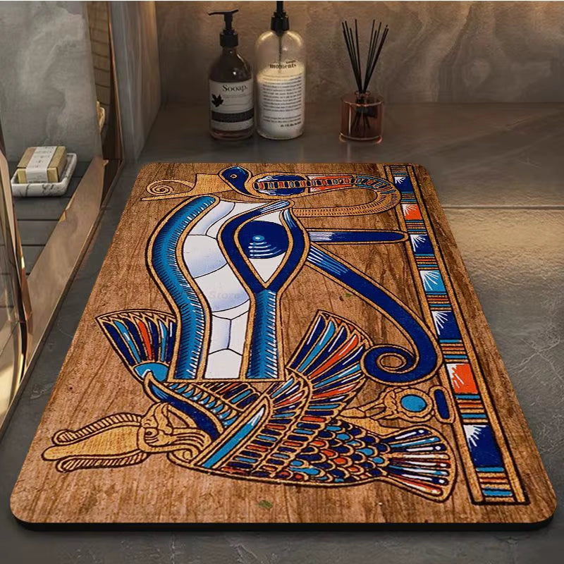 Ancient Egypt Hallway Carpet Rectangle Anti-Slip Home Soft Badmat Front Door Indoor Outdoor Mat Bedside Area Rugs