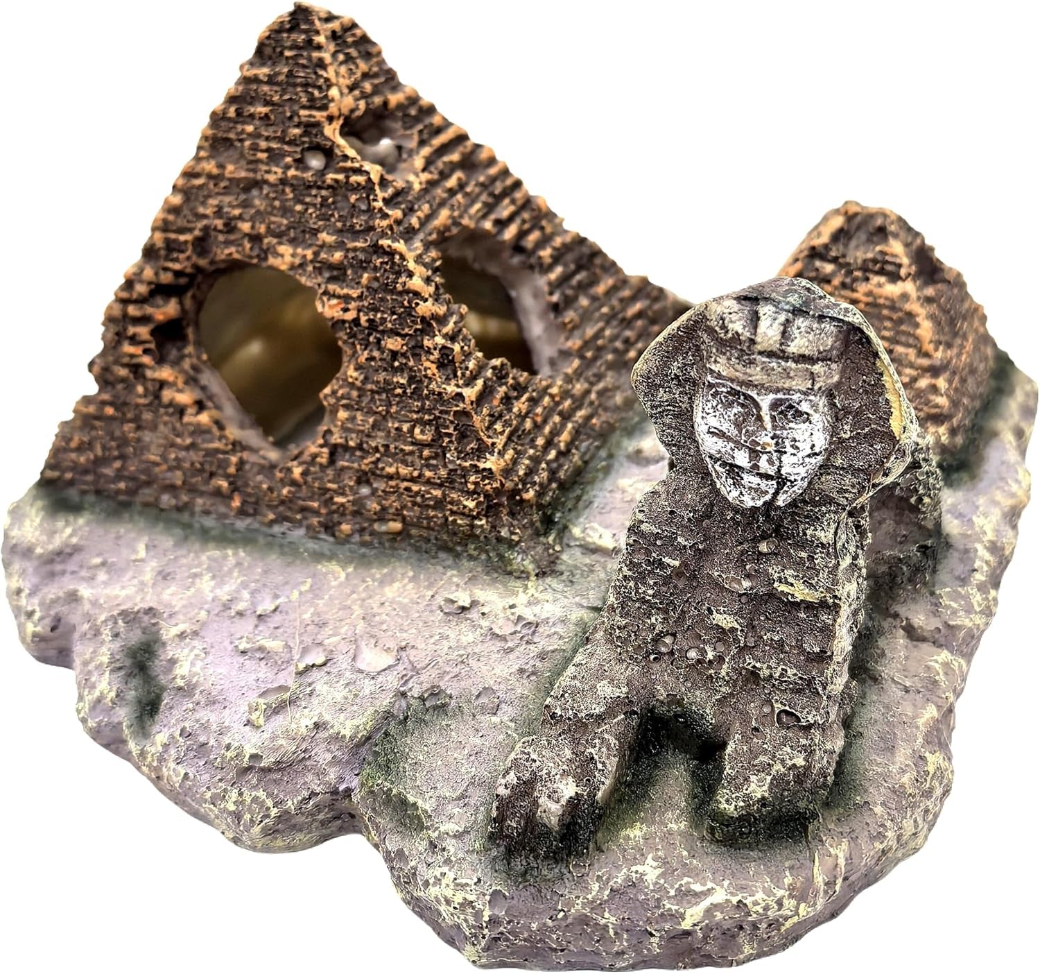 Aquarium Decor Castle Shipwreck Ornament Underwater Landscape(Egyptian Pyramid)