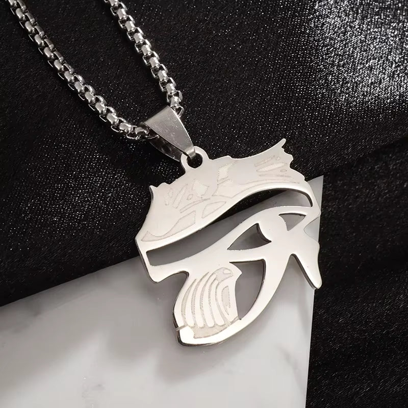 Eye of Horus Necklace Evil Eye Pendant Ancient Egypt Protection Necklace Jewelry Gift Men and Women Spiritual Amulets