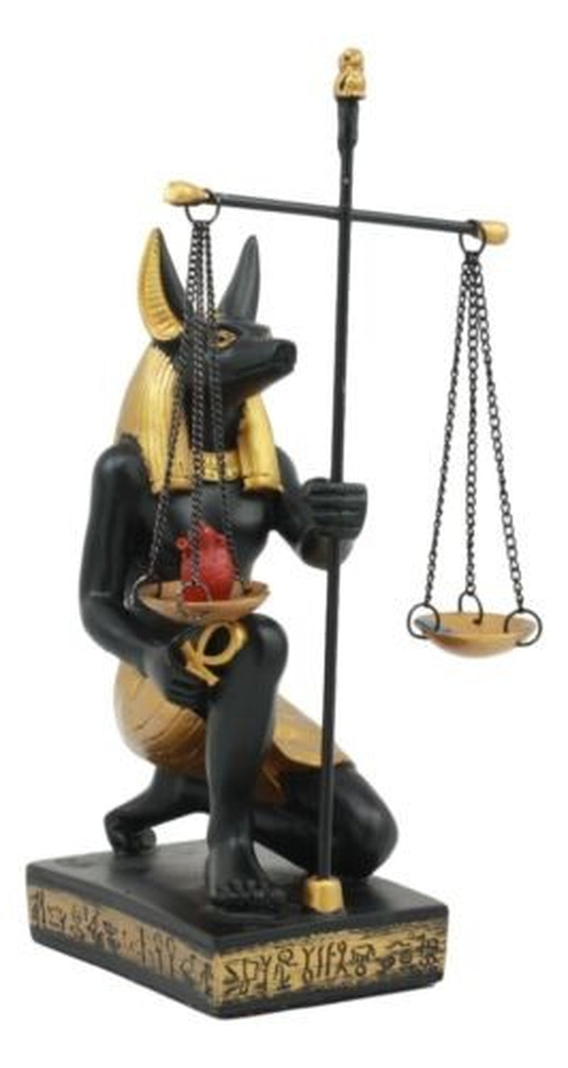 Ancient Egyptian God of Afterlife Anubis Holding the Scales of Justice Statue