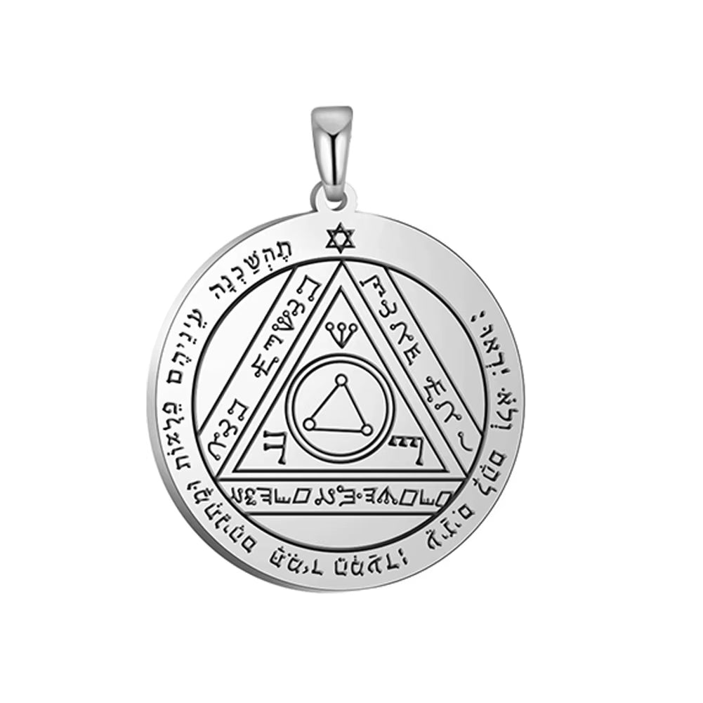 Solomon Pendants Pentacle of the Sun Amulet Pendant for Necklaces Stainless Steel Jewelry Talisman Accessories