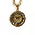 Hip Hop Ancient Egypt round Jewelry Collares Gold Color Stainless Steel Chain Egyptian Eye of Horus Necklaces & Pendants