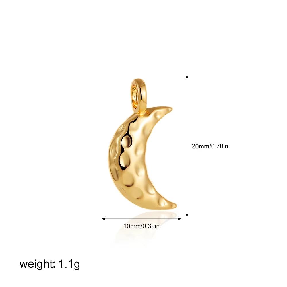 Exquisite Waterproof Moon Star Sun Evil Eyes Pendant for Women Charms Gold Color DIY Accessories Stainless Steel Jewelry