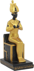 Ebros Classical Egyptian Gods and Goddesses Seated on Throne Statue Gods of Egypt Ruler of Mankind Decorative Figurine (Osiris God of the Afterlife)