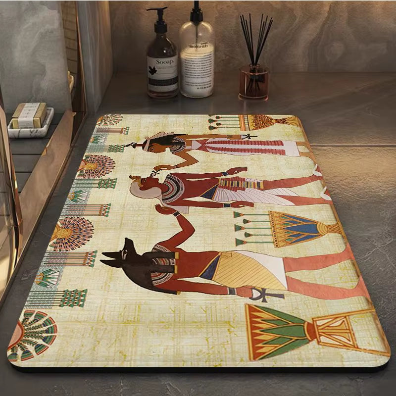 Ancient Egypt Hallway Carpet Rectangle Anti-Slip Home Soft Badmat Front Door Indoor Outdoor Mat Bedside Area Rugs