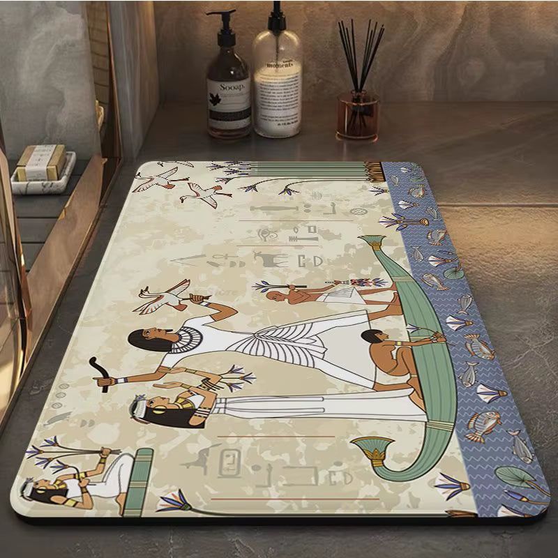 Ancient Egypt Hallway Carpet Rectangle Anti-Slip Home Soft Badmat Front Door Indoor Outdoor Mat Bedside Area Rugs