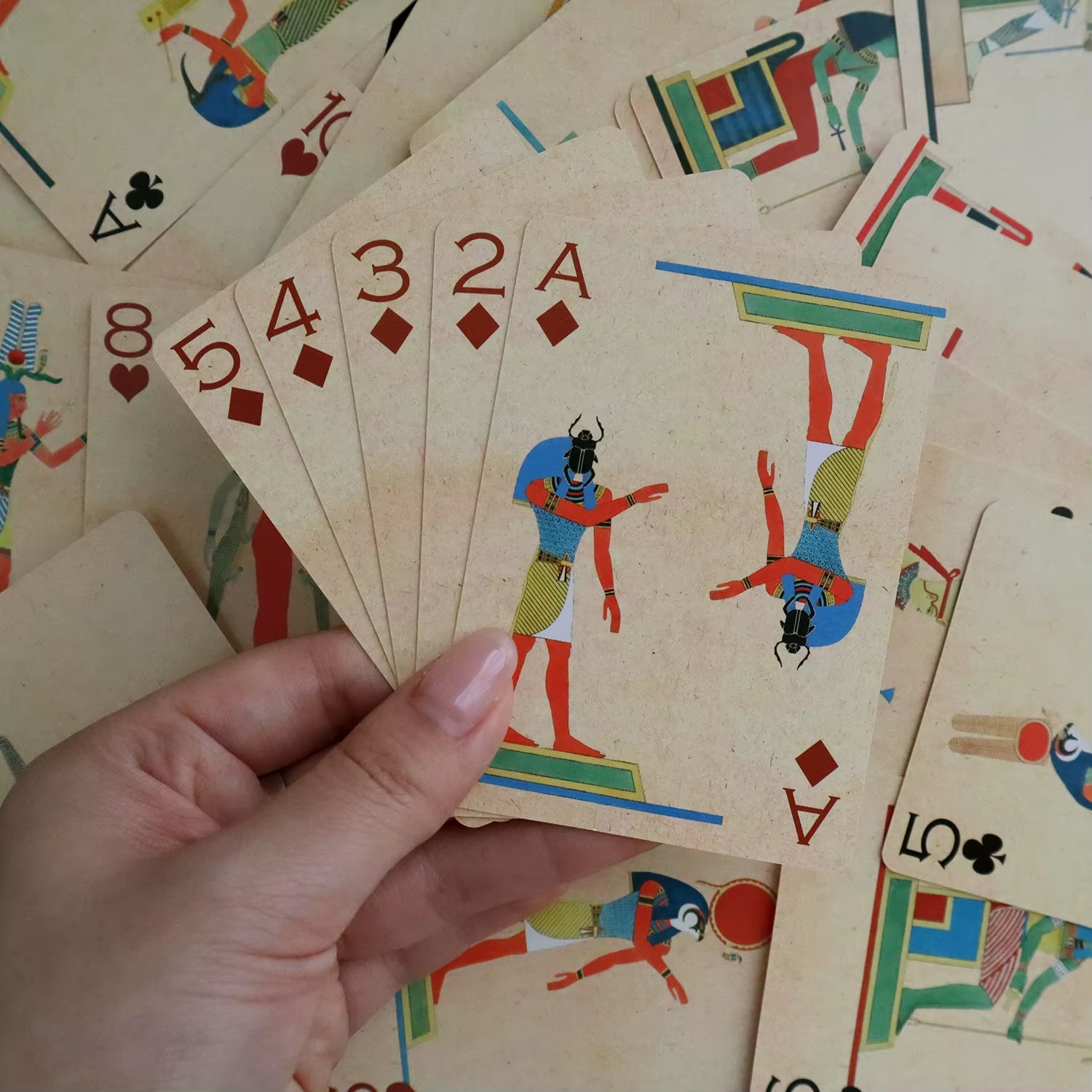 Ancient Egypt Gods Cat Playing Cards Vintage Stype Bridge Card Deck 60X90Mm Poker Board Game Cartes