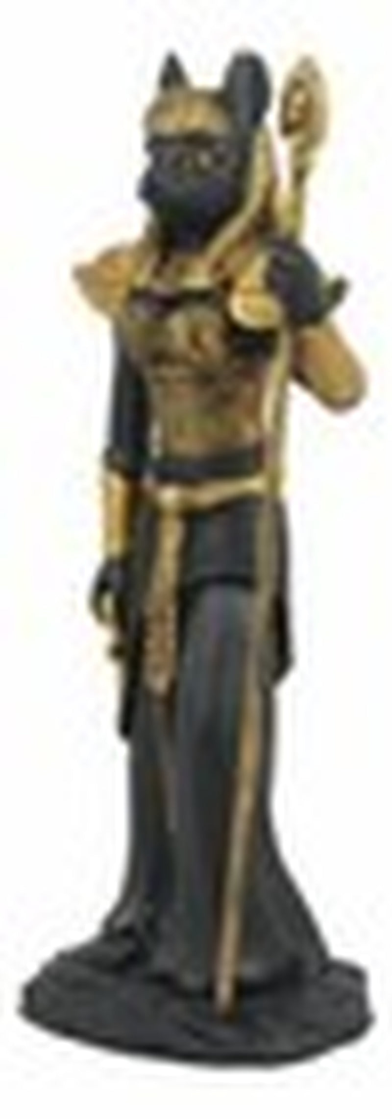 Egyptian Goddess Bastet Cat Statue 11"H Ubasti Goddess of Protection Health Home